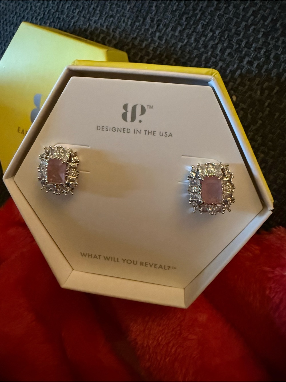 Rose quartz earrings